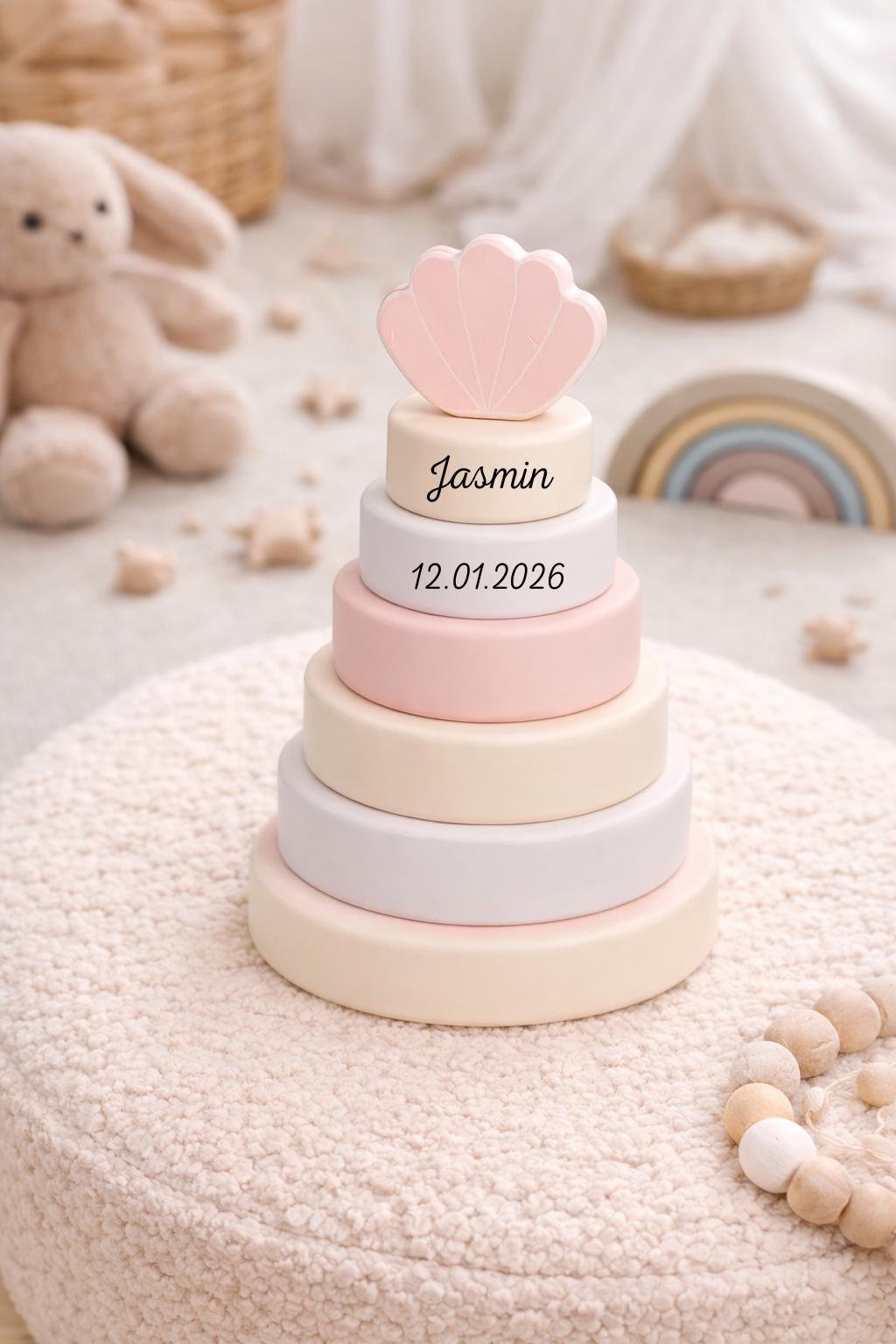 Stapelturm Muschel - Rosa