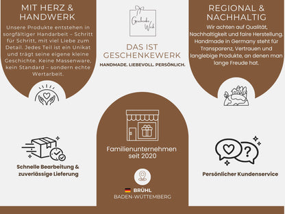 Holz Tablett für Paare mit Namen & Herz