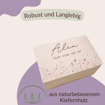 Erinnerungskiste - Blumenwiese Rosa