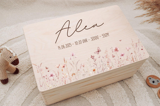 Erinnerungskiste - Blumenwiese Rosa