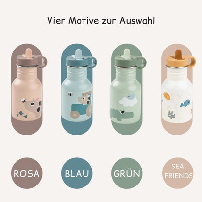 Edelstahl Trinkflasche für Kinder mit Namen