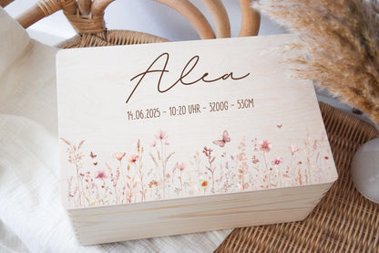 Erinnerungskiste - Blumenwiese Rosa