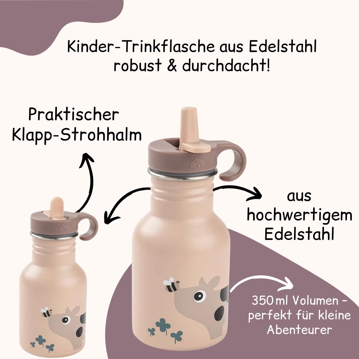 Edelstahl Trinkflasche für Kinder mit Namen