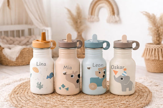 Edelstahl Trinkflasche für Kinder mit Namen