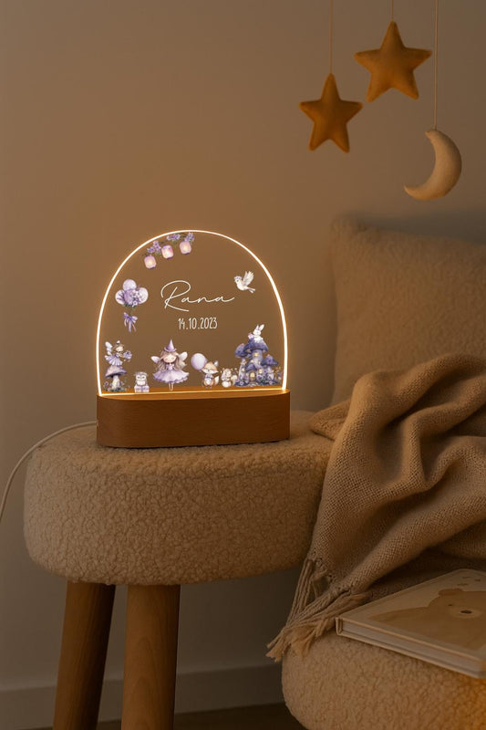 Nachtlicht Kinder - Lila - Feen