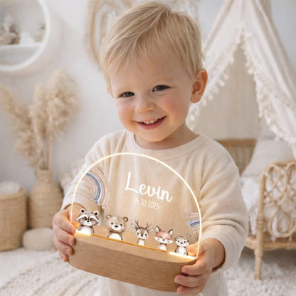 Nachtlicht Kinder - Regenbogen mit Tieren