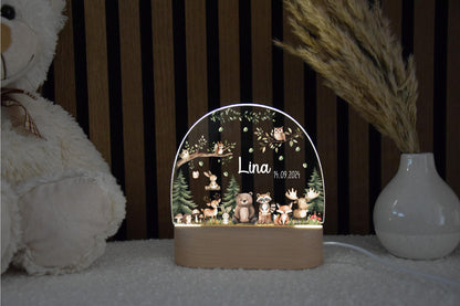 Nachtlicht Kinder - Woodland Tiere