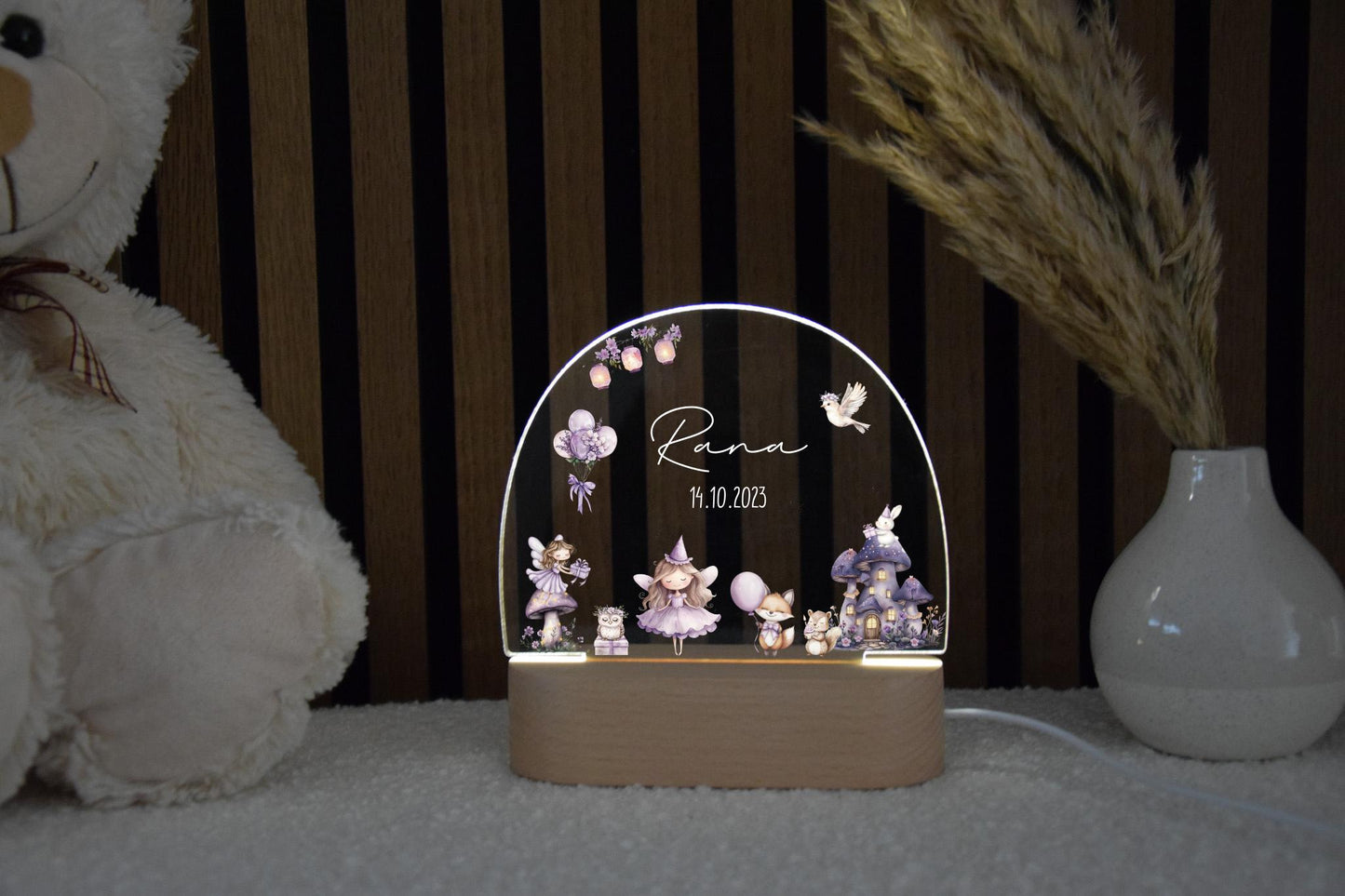 Nachtlicht Kinder - Lila - Feen