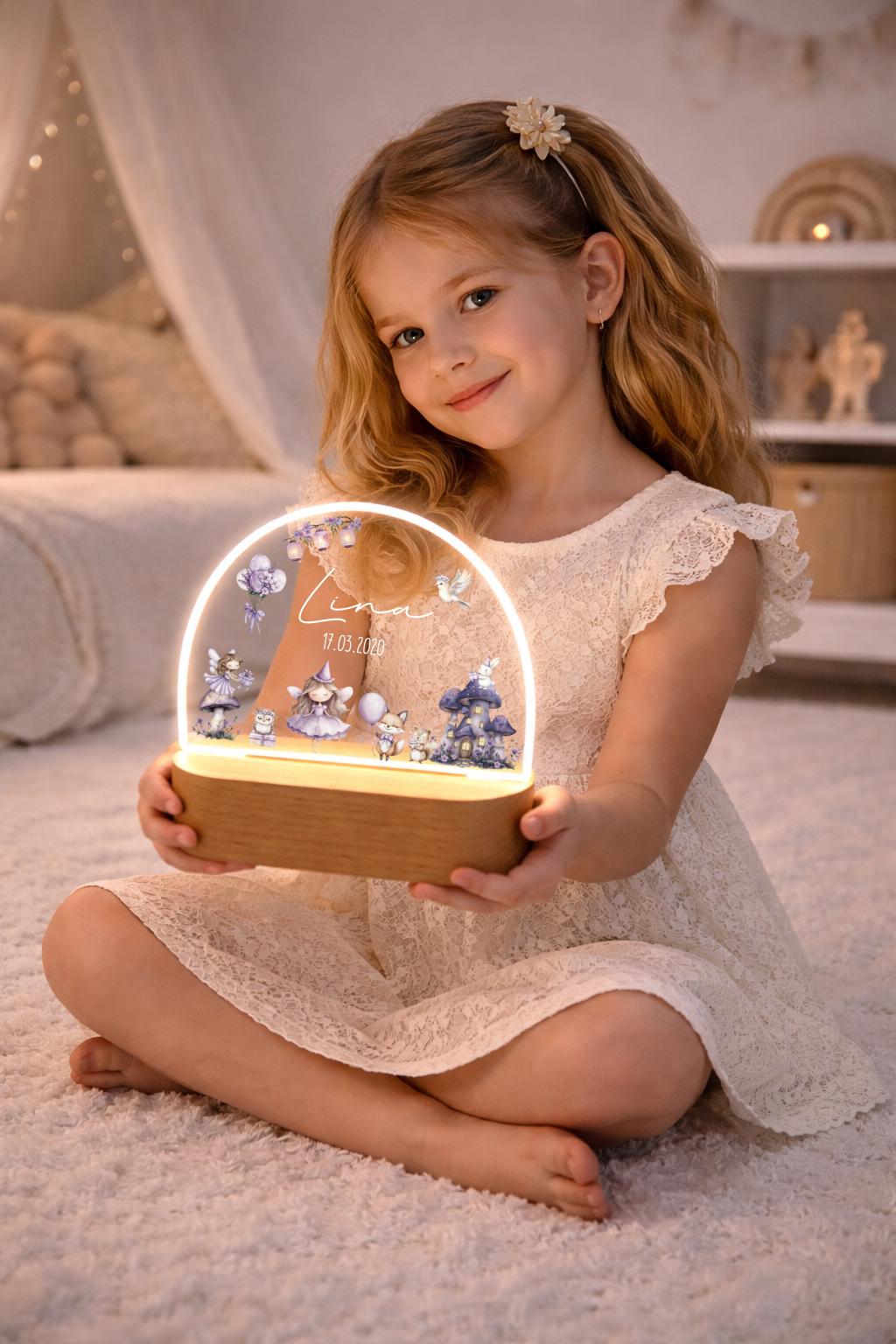 Nachtlicht Kinder - Lila - Feen