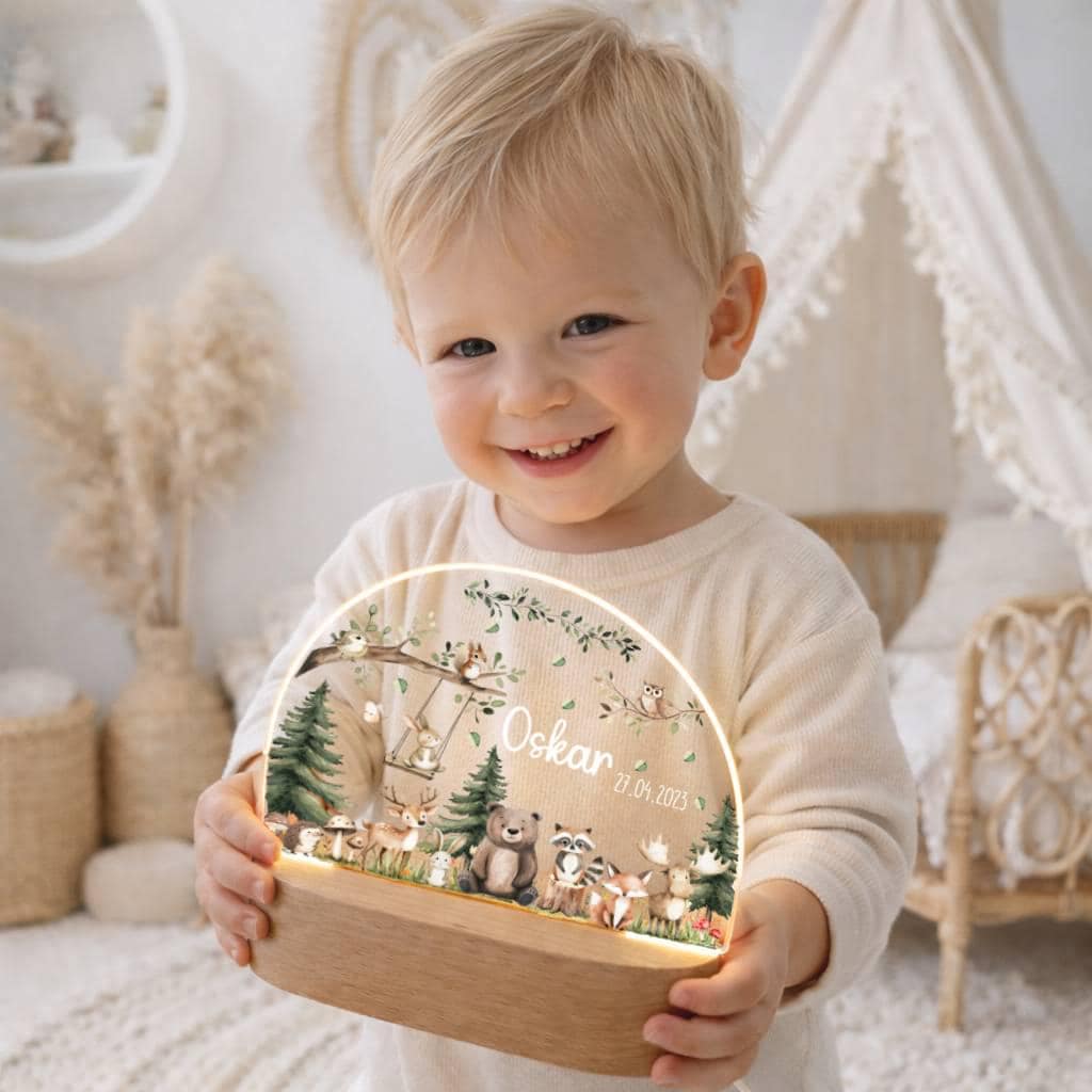 Nachtlicht Kinder - Woodland Tiere