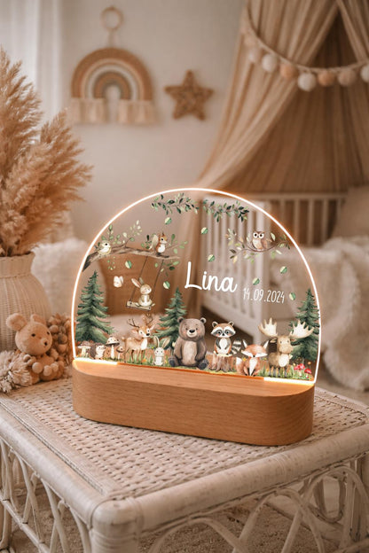 Nachtlicht Kinder - Woodland Tiere