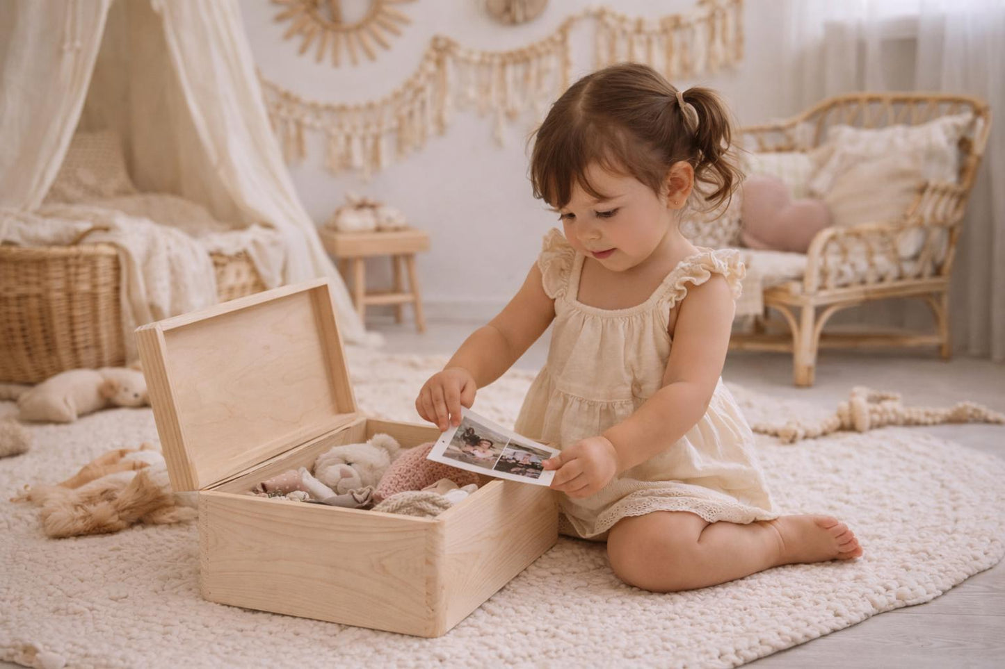 Erinnerungskiste Baby personalisiert | Erinnerungsbox Holz mit Name | Babygeschenk Geburt | Taufgeschenk | Holzkiste Baby | Geschenk Taufe