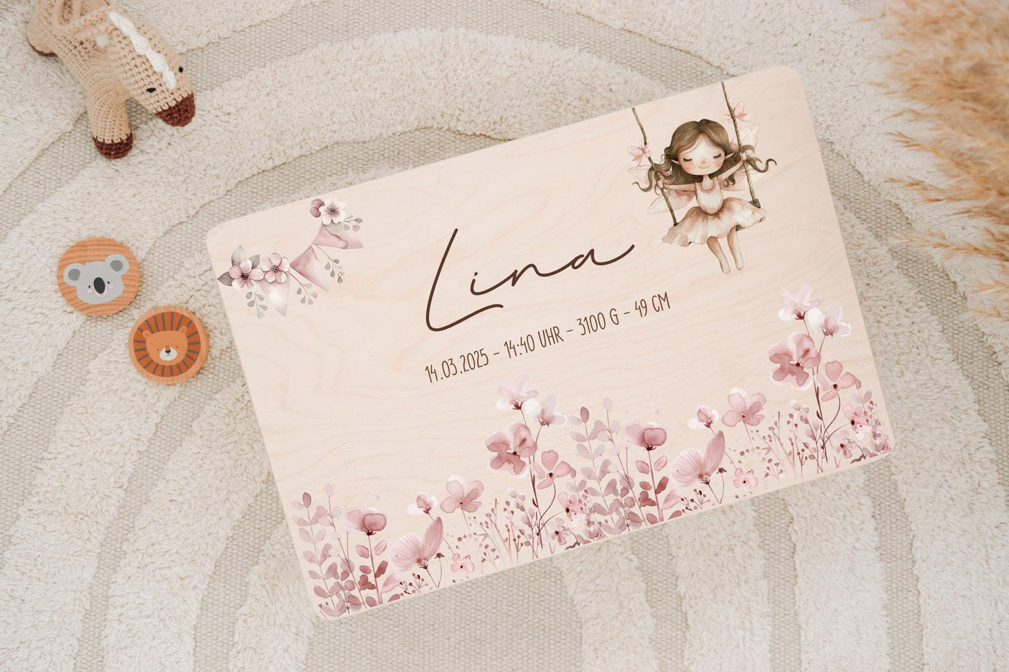 Erinnerungskiste Baby personalisiert | Erinnerungsbox Holz mit Name | Babygeschenk Geburt | Taufgeschenk | Holzkiste Baby | Geschenk Taufe