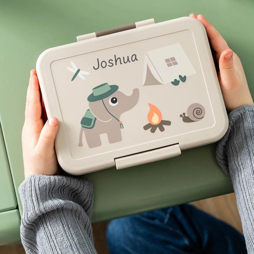Lunchbox personalisiert mit Namen | Brotdose Kinder | Brotdose Schule Kindergarten | Geschenk Einschulung Kind | Lunchbox graviert