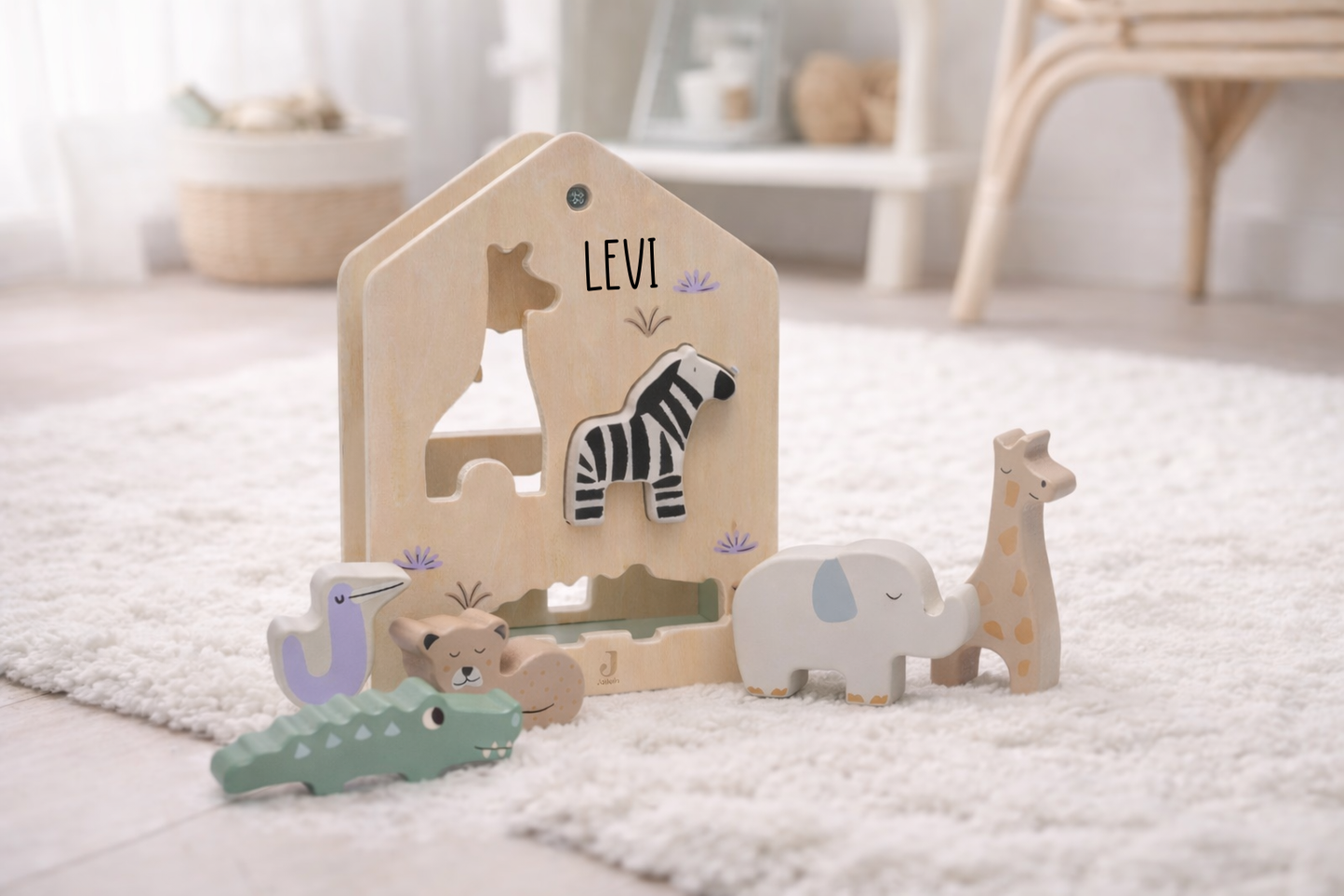 Holzhäuschen mit Tieren