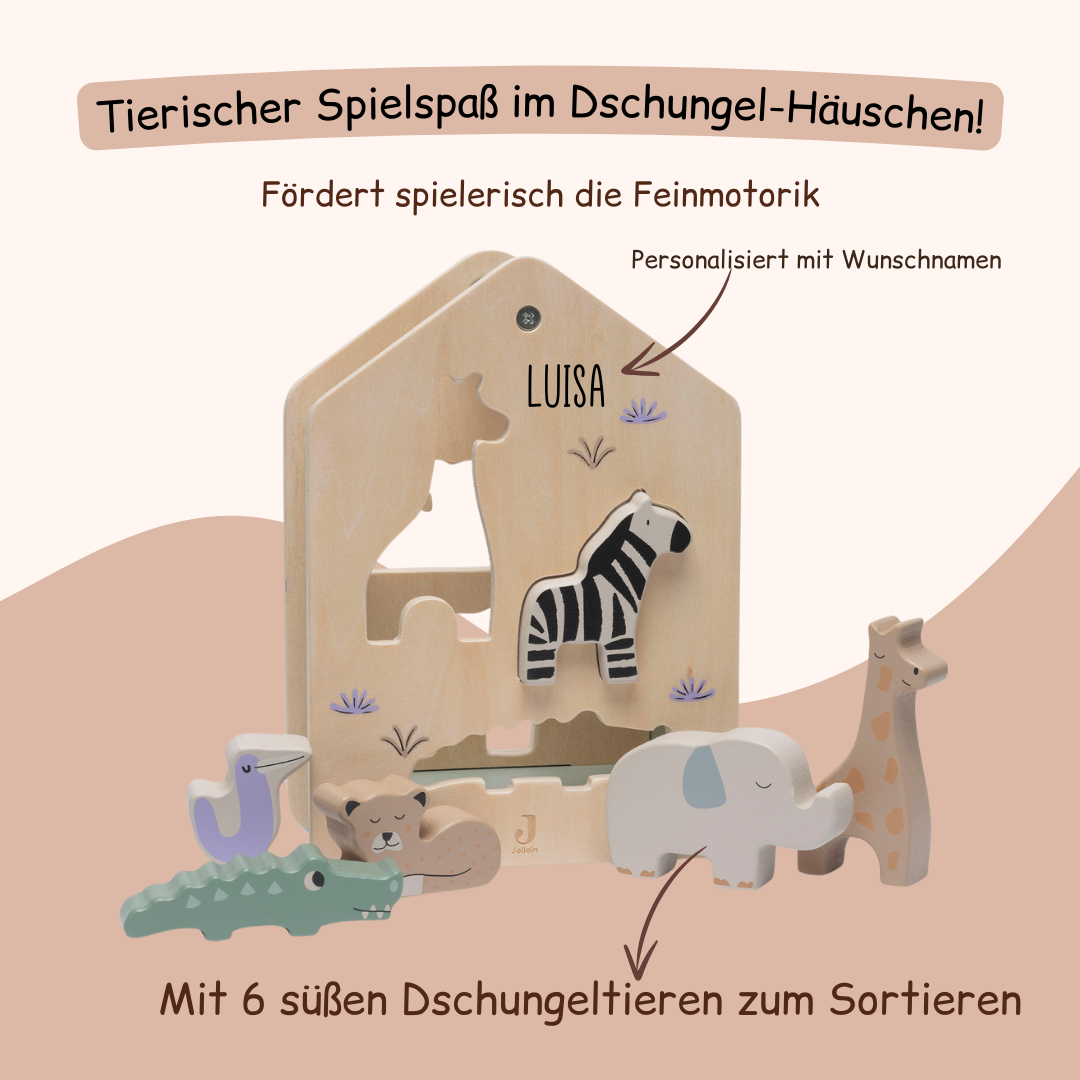 Holzhäuschen mit Tieren