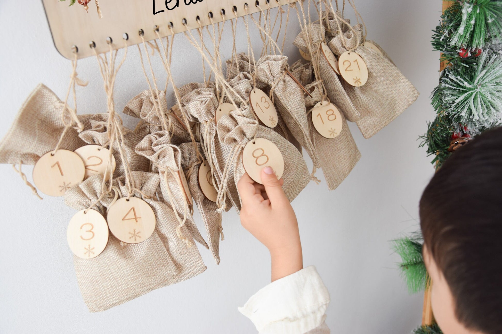 Personalisierter Holz-Adventskalender