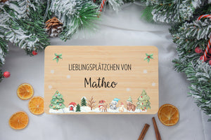 Keksdosen für Weihnachtsplätzchen mit Weihnachtsdorf-Motiv