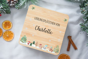 Keksdosen für Weihnachtsplätzchen mit Weihnachtsdorf-Motiv