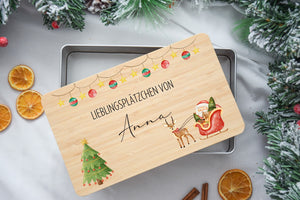 Keksdosen für Weihnachtsplätzchen mit Santa Claus-Motiv und Schlitten