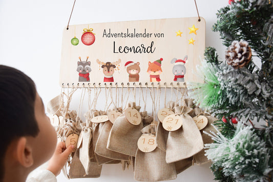 Adventskalender mit Tieren