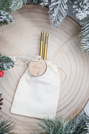 Personalisierter Bleistift, optional mit Holzschild oder in einem Jutesäkchen erhältlich