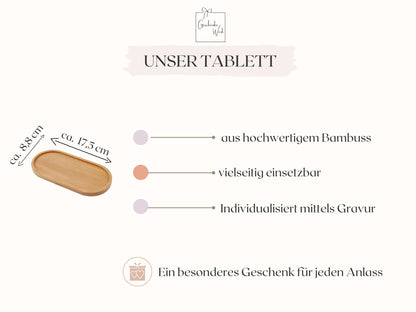 Personalisierte Geschenk Freundin, Tablett personalisiert, Geschenk Freundin, Kleine Auszeit,   Geschenke für Frauen, Tablett, Kollegin