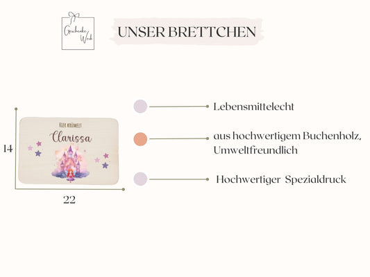 Frühstücksbrett Kinder - Märchenschloss Fee