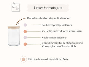 Vorratsglas personalisiert, Naschglas Bonbons