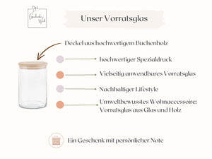 Vorratsglas personalisiert -  Taufe Regenbogen